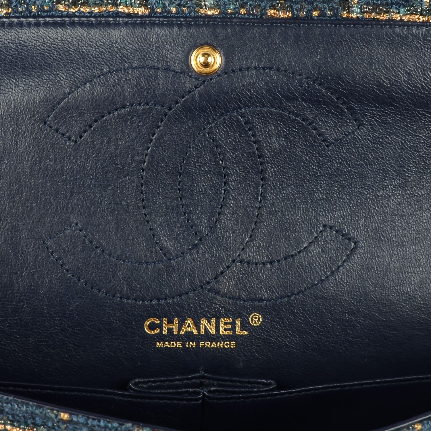 Chanel Fantasy Tweed 2.55 Reissue 226 Flap Blue 6 of 8