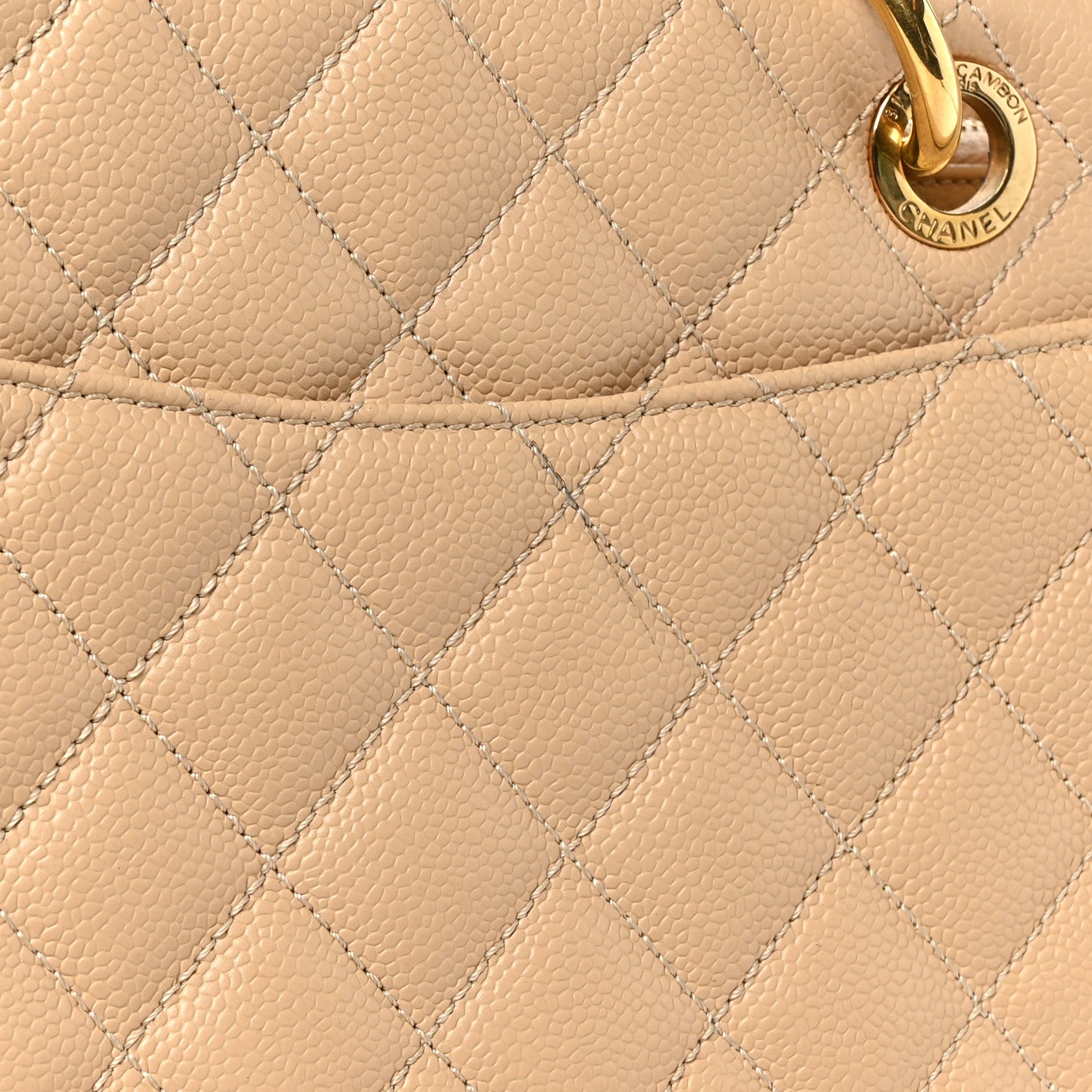 Chanel Caviar Quilted Grand Shopping Tote GST Beige Clair 10 of 12
