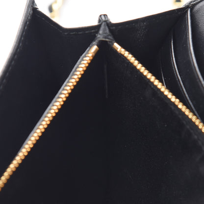 Prada Soft Calfskin Quilted Chain Wallet Black 9 of 10