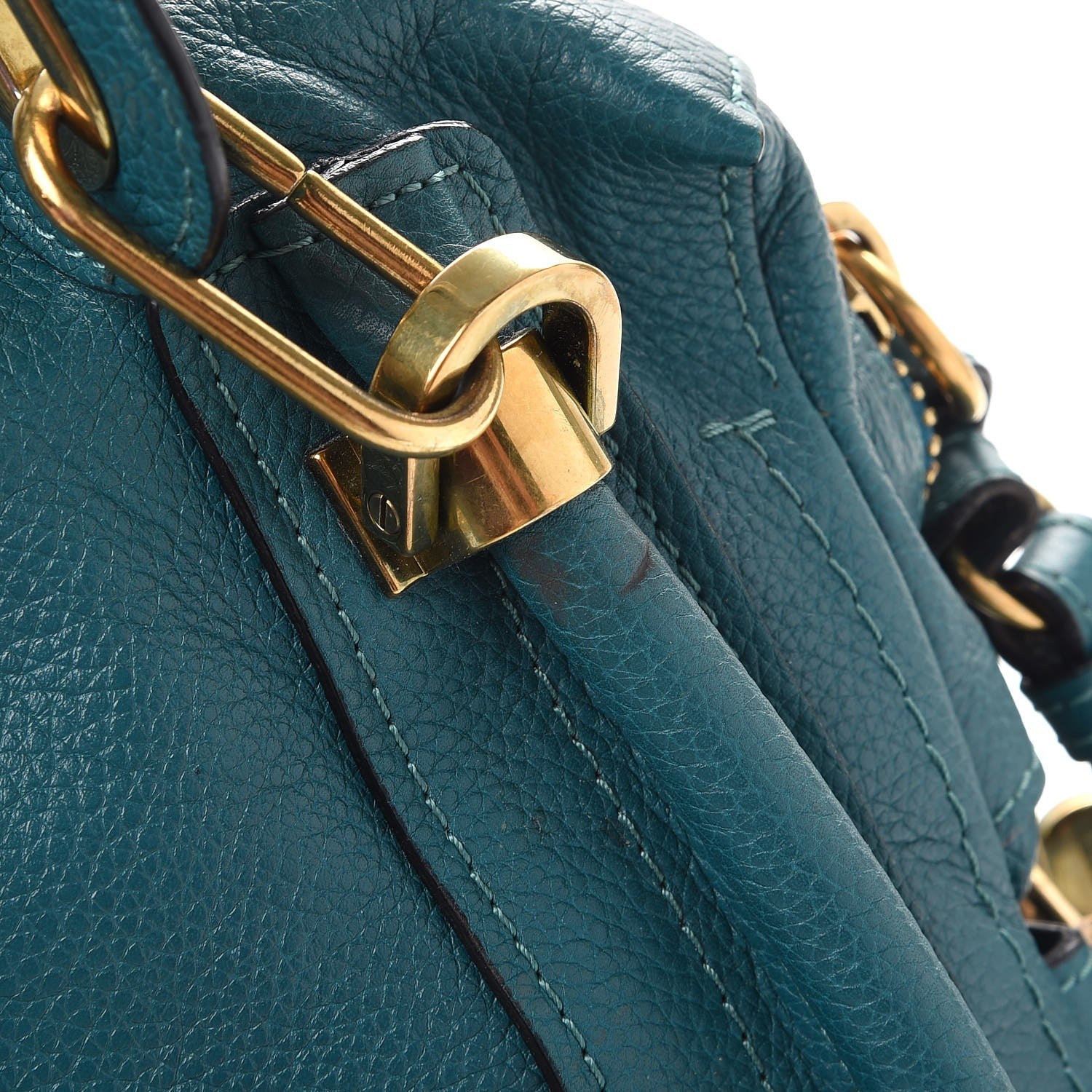 Chloe Calfskin Medium Paraty Peacock Blue 14 of 18