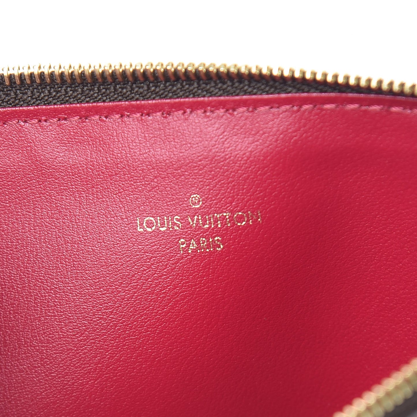 Monogram Felicie Chain Wallet Zippered Insert Fuchsia