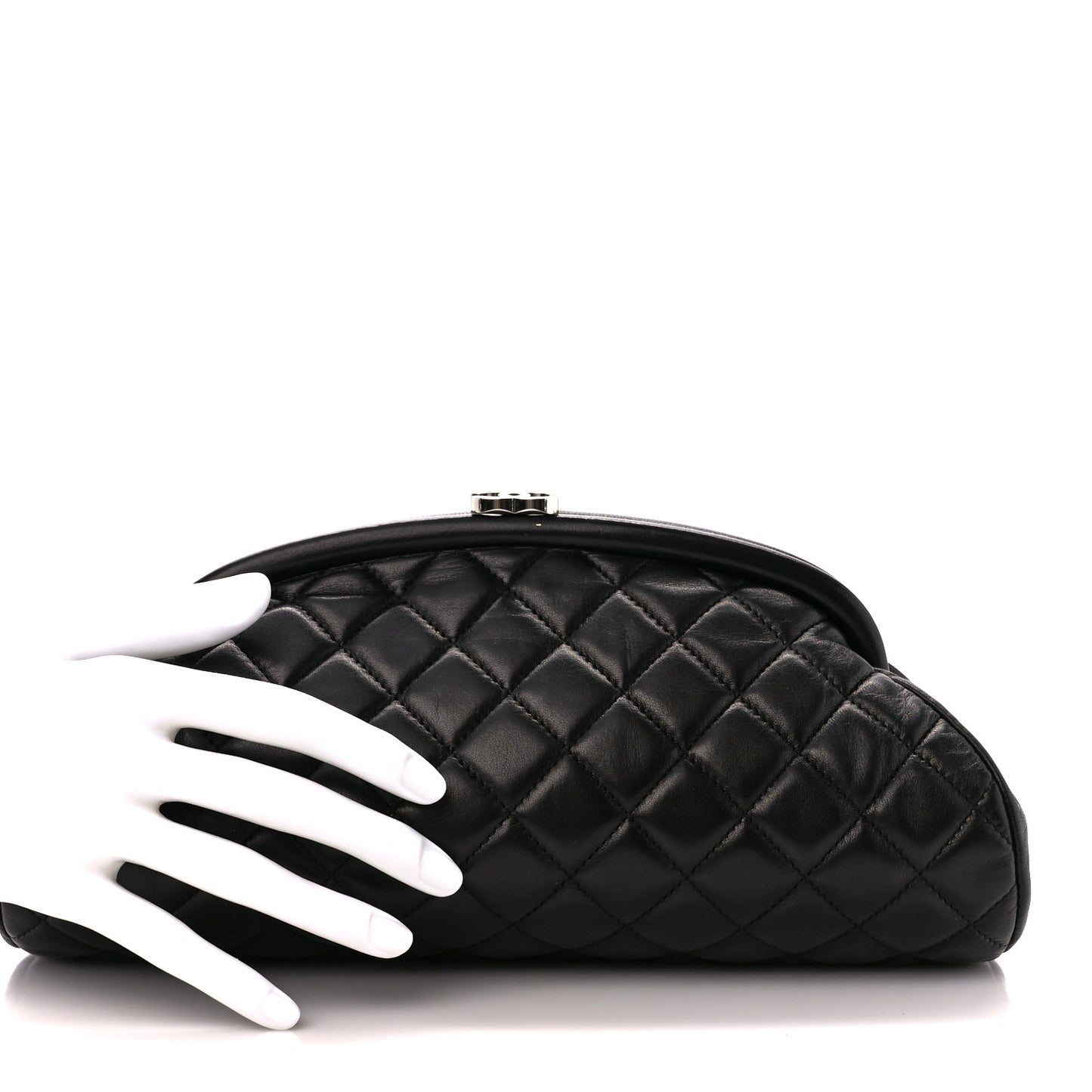 Lambskin Quilted Timeless Clutch Black