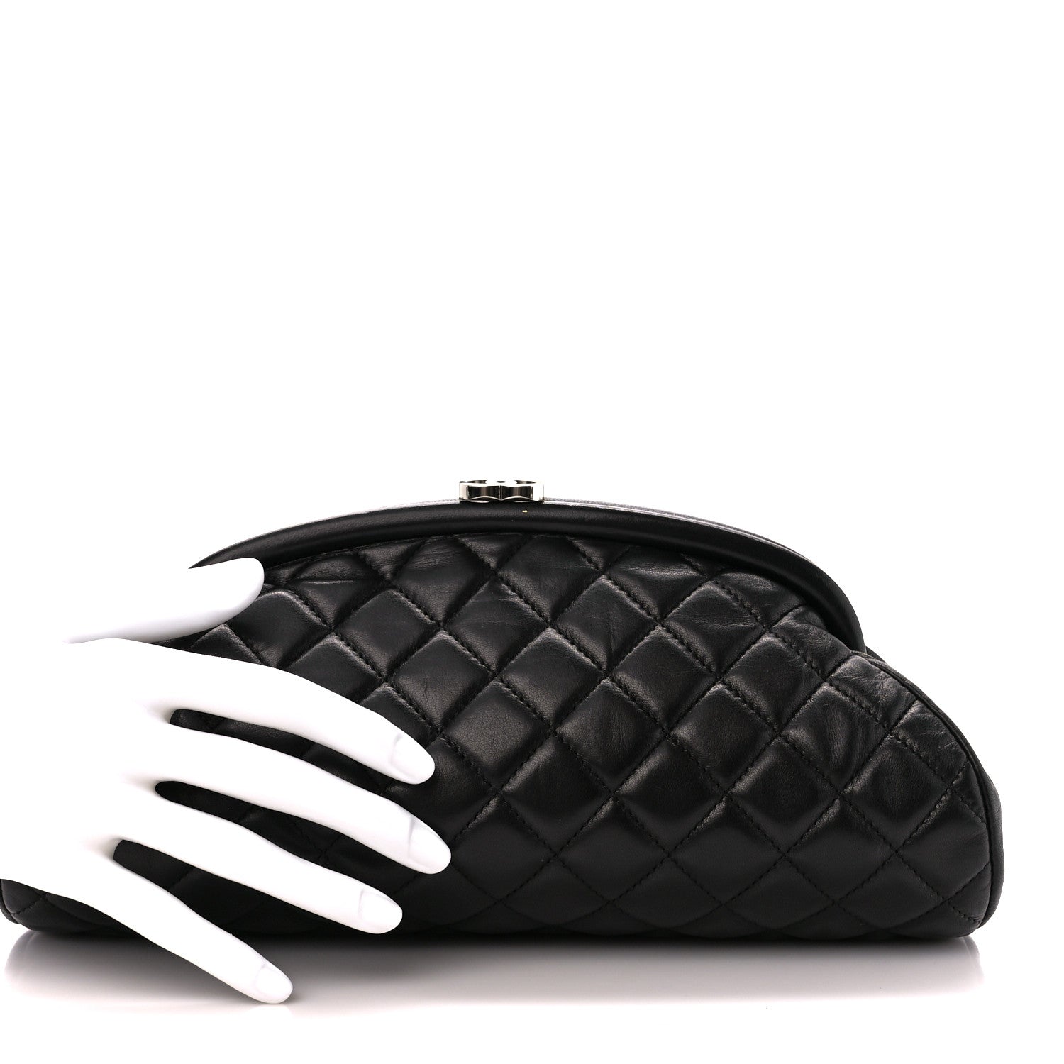Chanel Lambskin Quilted Timeless Clutch Black 2 of 11