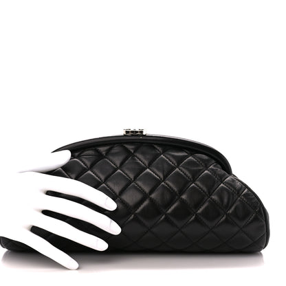 Chanel Lambskin Quilted Timeless Clutch Black 2 of 11