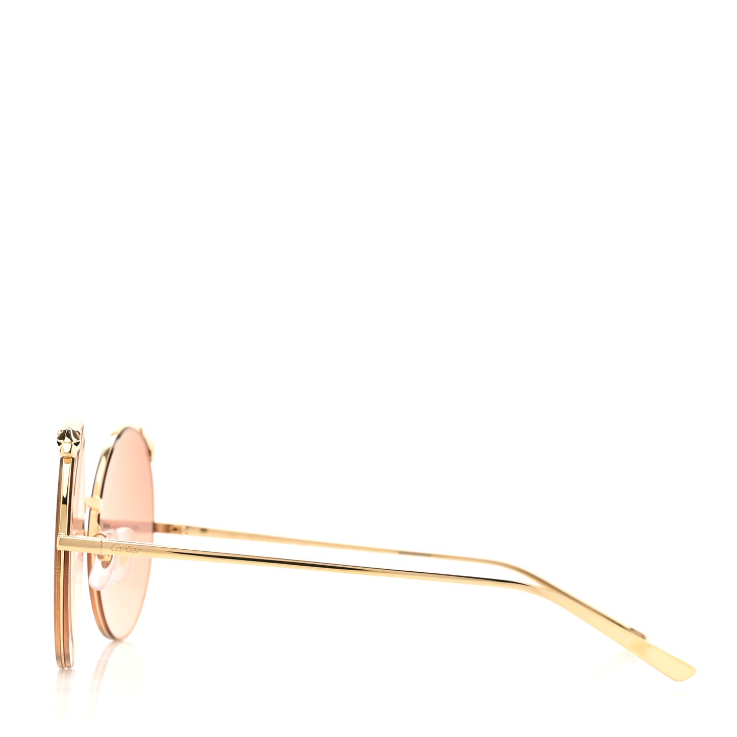 Panthere De Cartier Round Sunglasses CT0149S Gold Pink