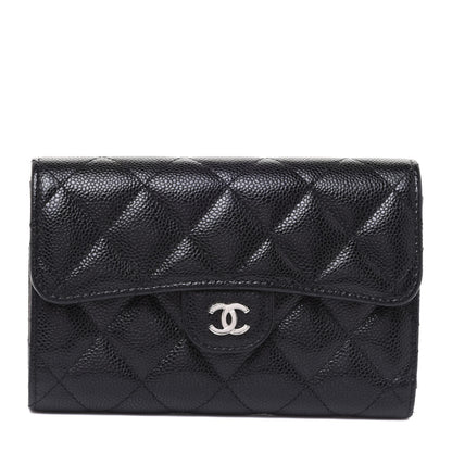 Chanel Caviar Quilted Medium Flap Wallet Black 1 of 9