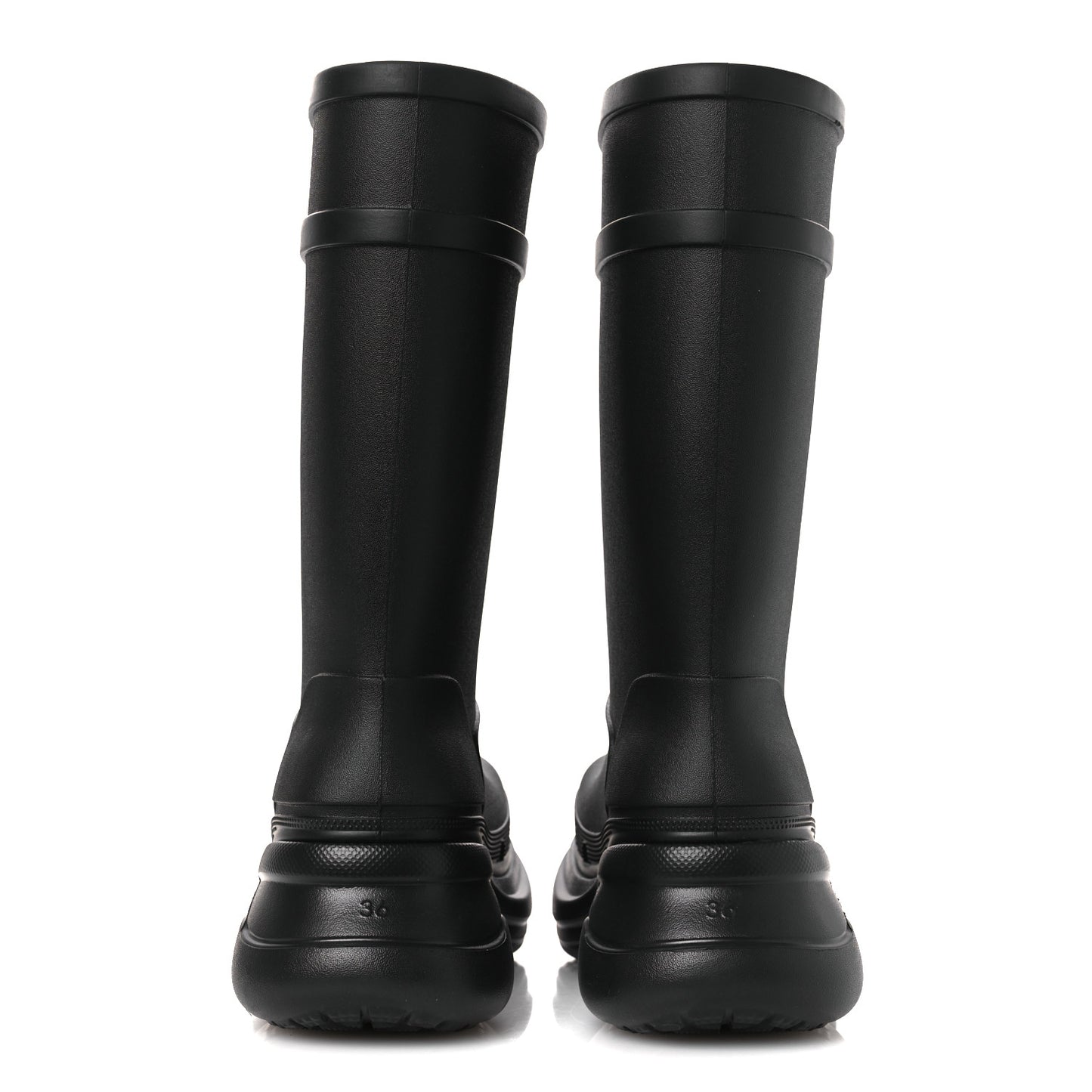 X CROCS Rubber Womens Rain Boots 36 Black