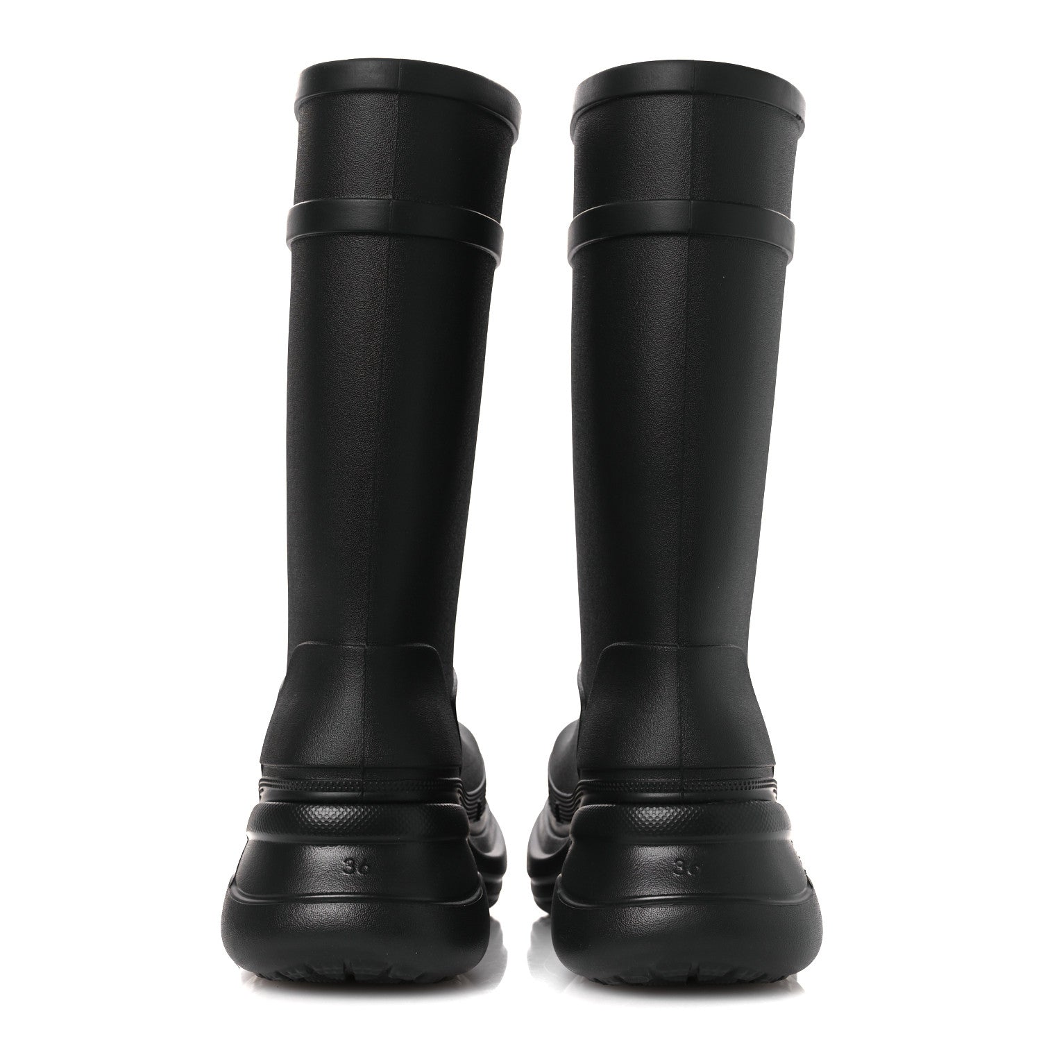 Balenciaga X CROCS Rubber Womens Rain Boots 36 Black 6 of 10