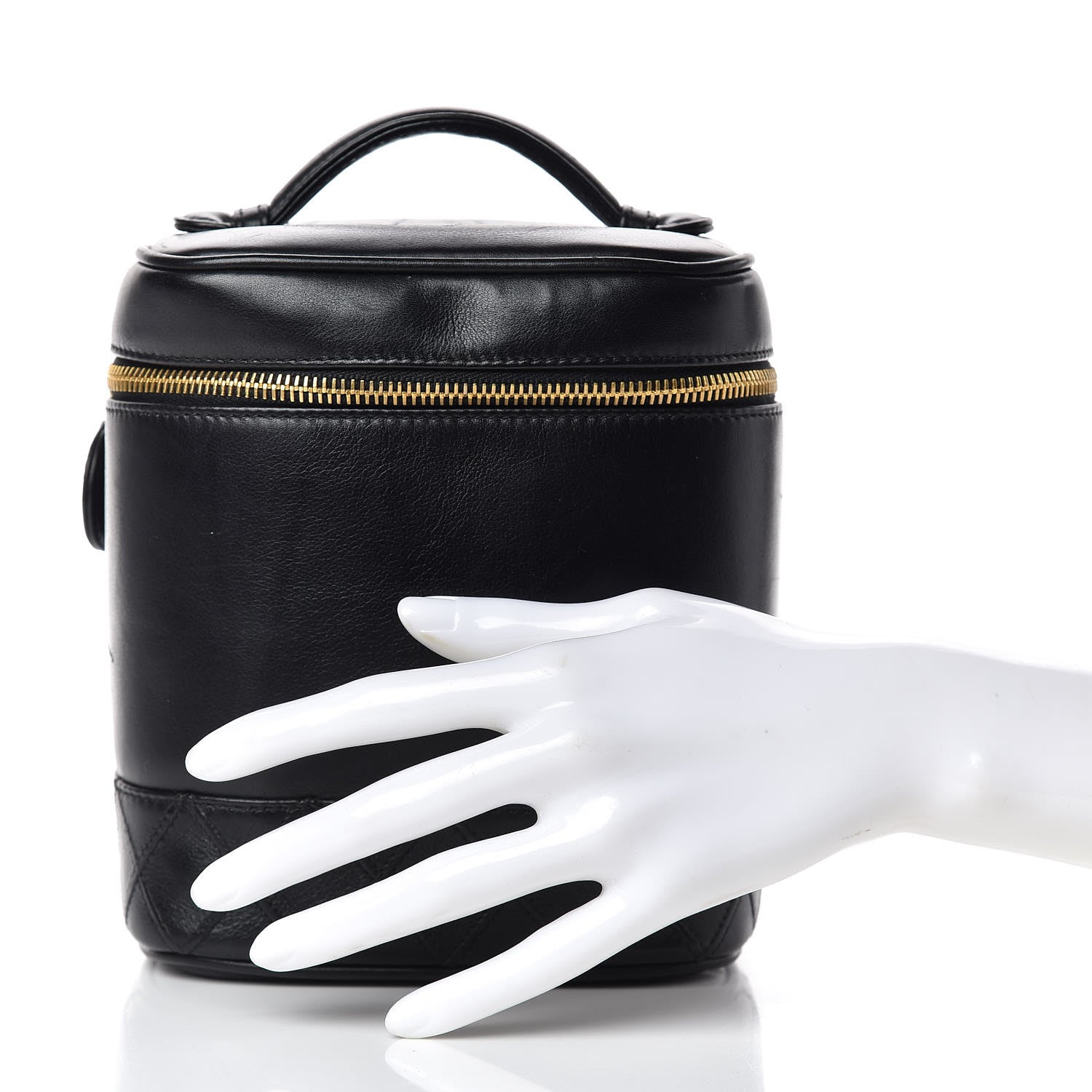 Chanel Lambskin Vanity Cosmetic Case Black 2 of 8