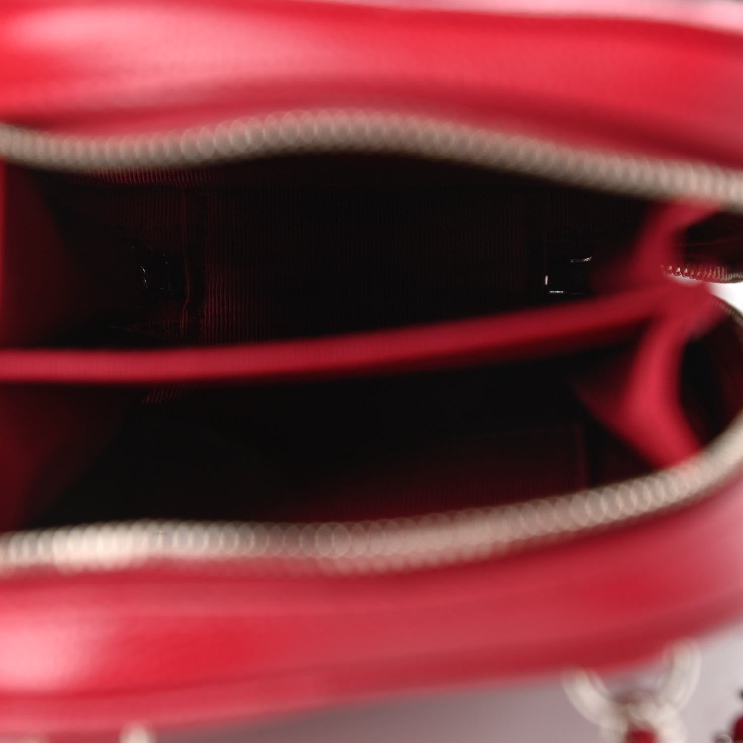 Chanel Caviar Quilted Phone Holder Wallet On Chain WOC Red 5 of 11