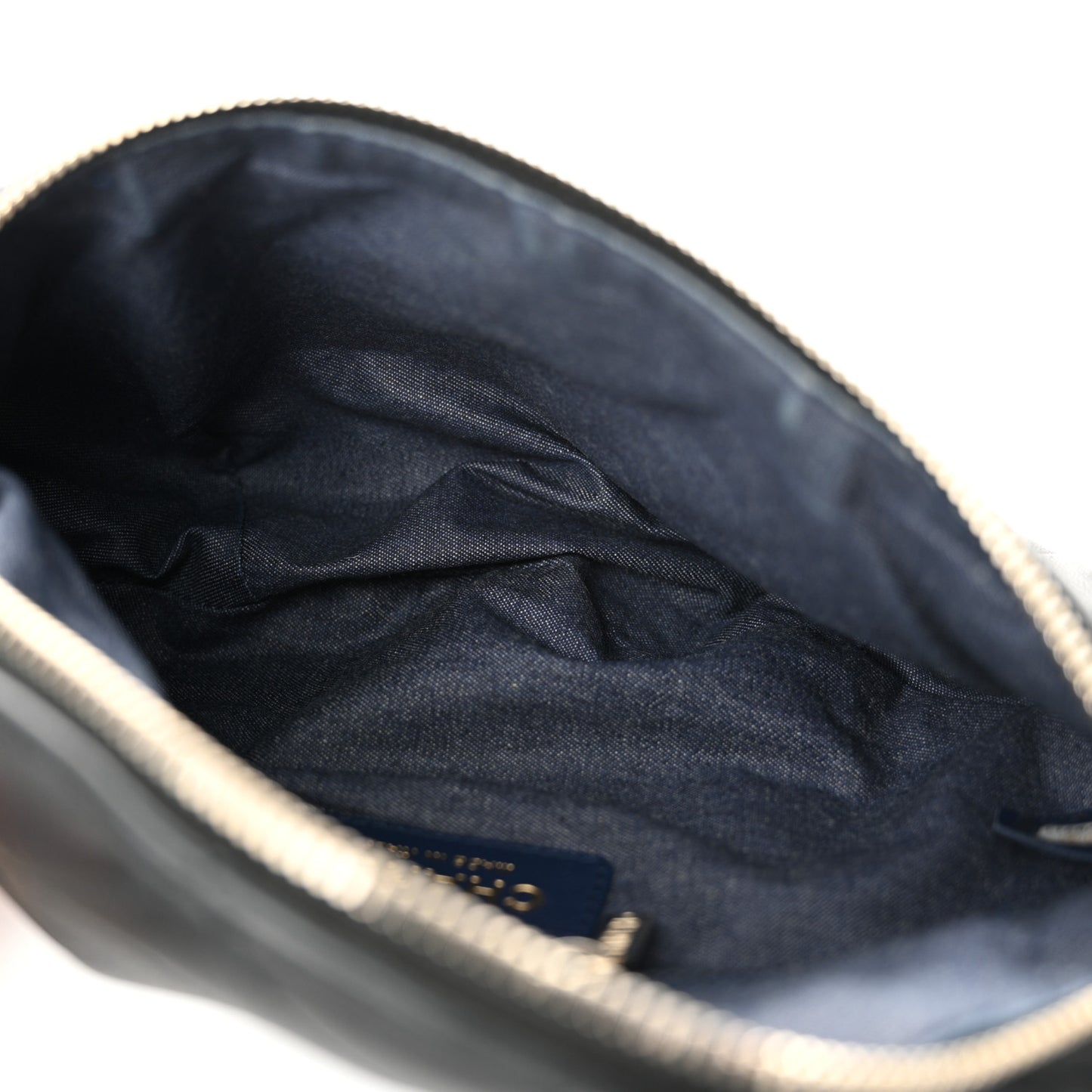 Lambskin Quilted Resin Bi-Color Waist Bag Fanny Pack Black