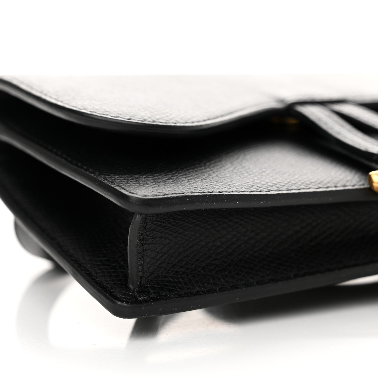 Christian Dior Grained Calfskin Saddle Belt Clutch Black 8 of 18