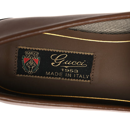 Gucci Betis Glamour Calfskin Womens 1953 Horsebit Loafers 37.5 Brown Sugar 9 of 12