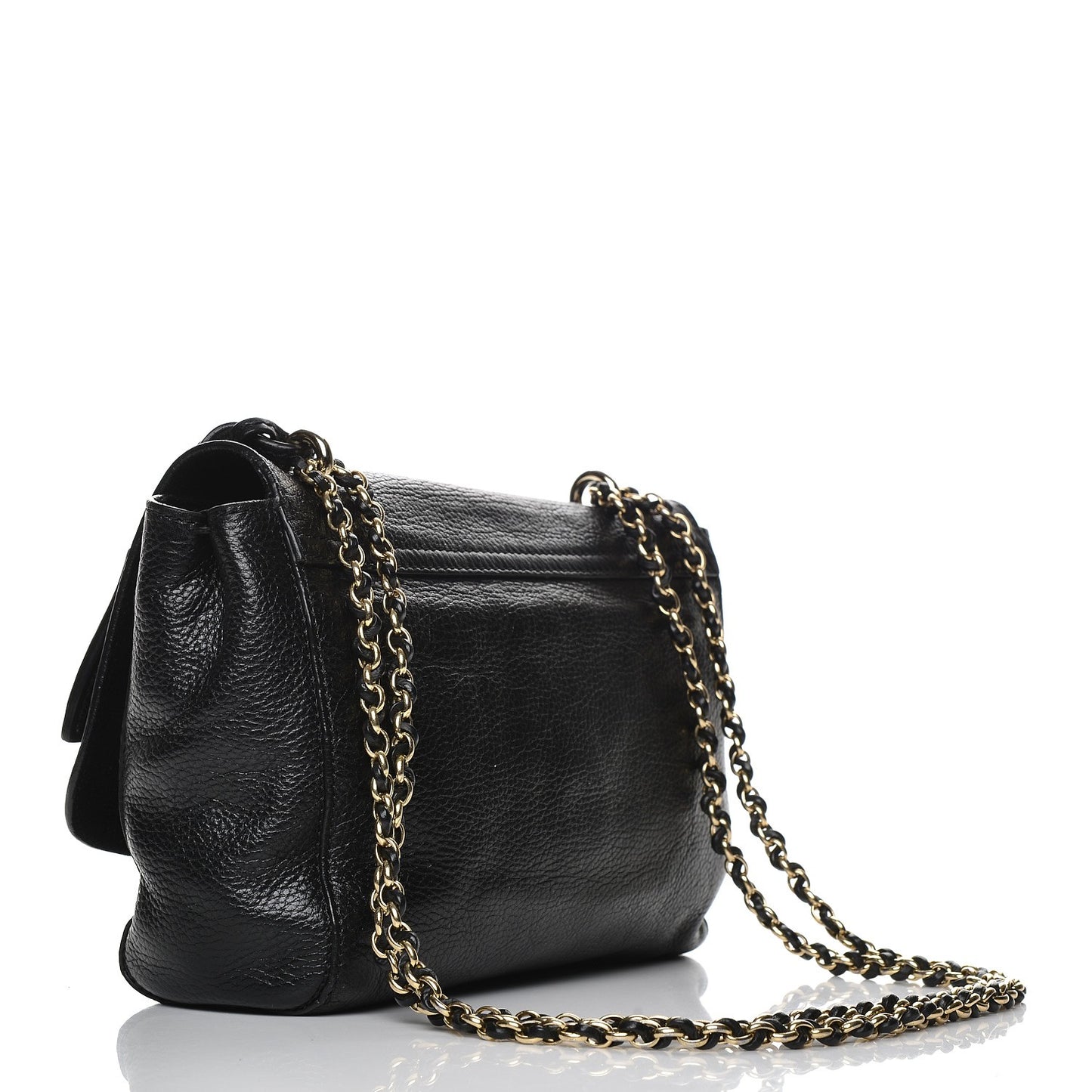 Soft Spongy Calfskin Small Lily Flap Black