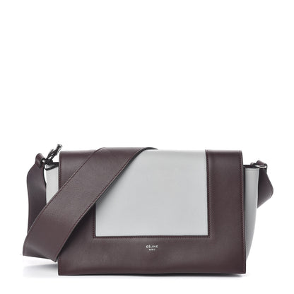 Celine Shiny Smooth Calfskin Medium Frame Shoulder Bag Burgundy Pearl Blue 1 of 14