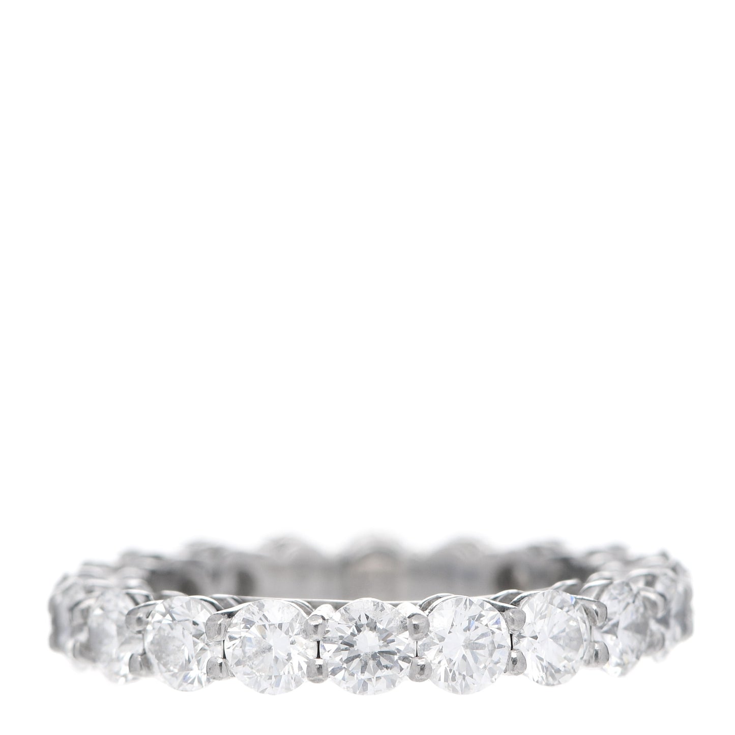 Platinum Diamond 3.7mm Embrace Eternity Band Ring 53 6.5