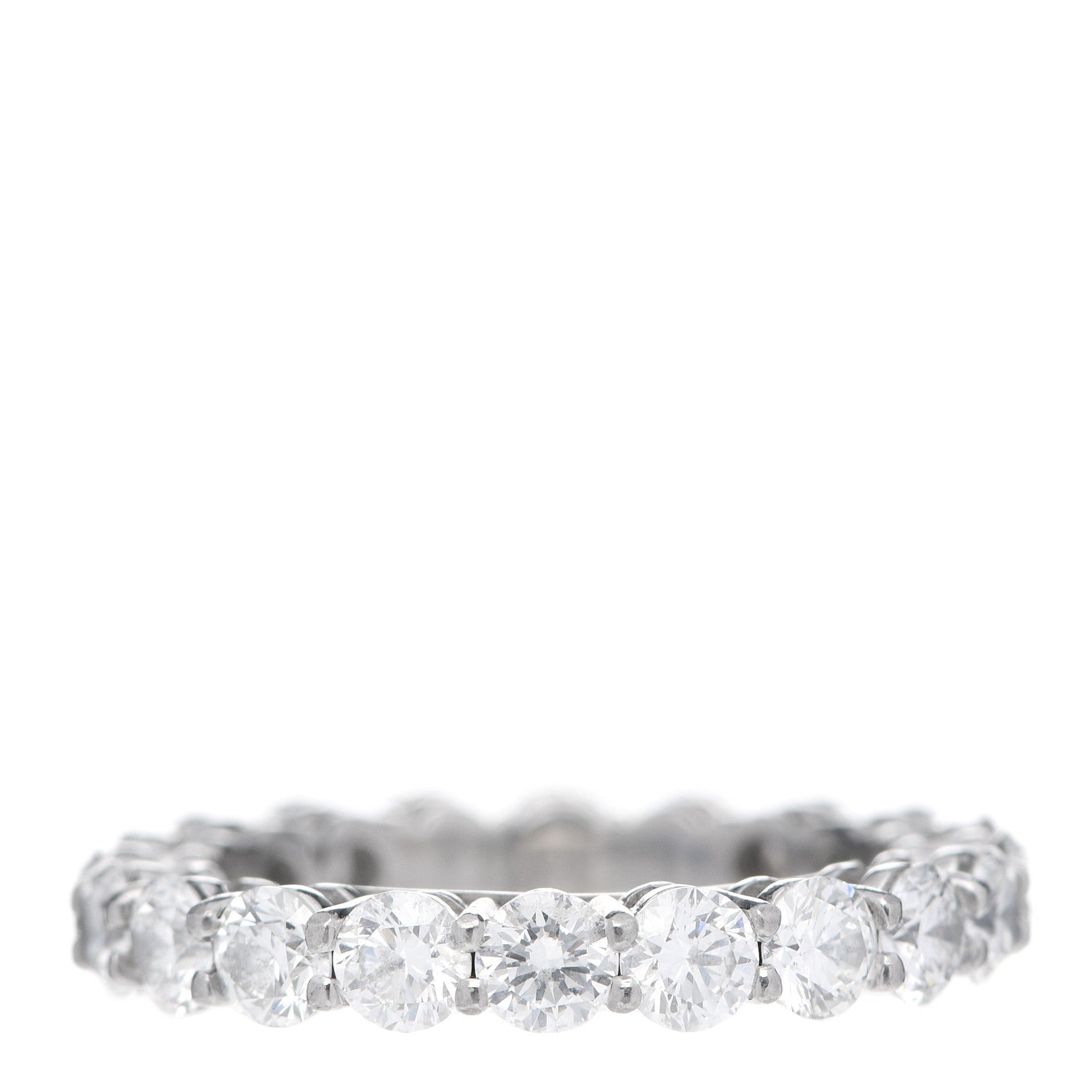 Tiffany Platinum Diamond 3.7mm Embrace Eternity Band Ring 53 6.5 1 of 6