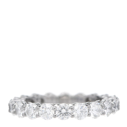 Tiffany Platinum Diamond 3.7mm Embrace Eternity Band Ring 53 6.5 1 of 6