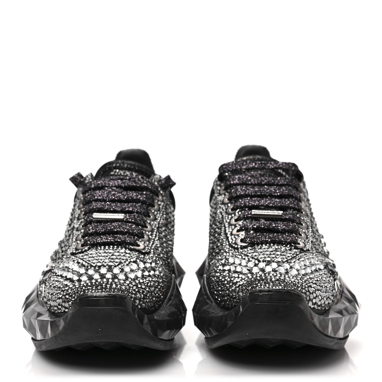 Crystal Womens Diamond F Low Top Sneaker 36.5 Black