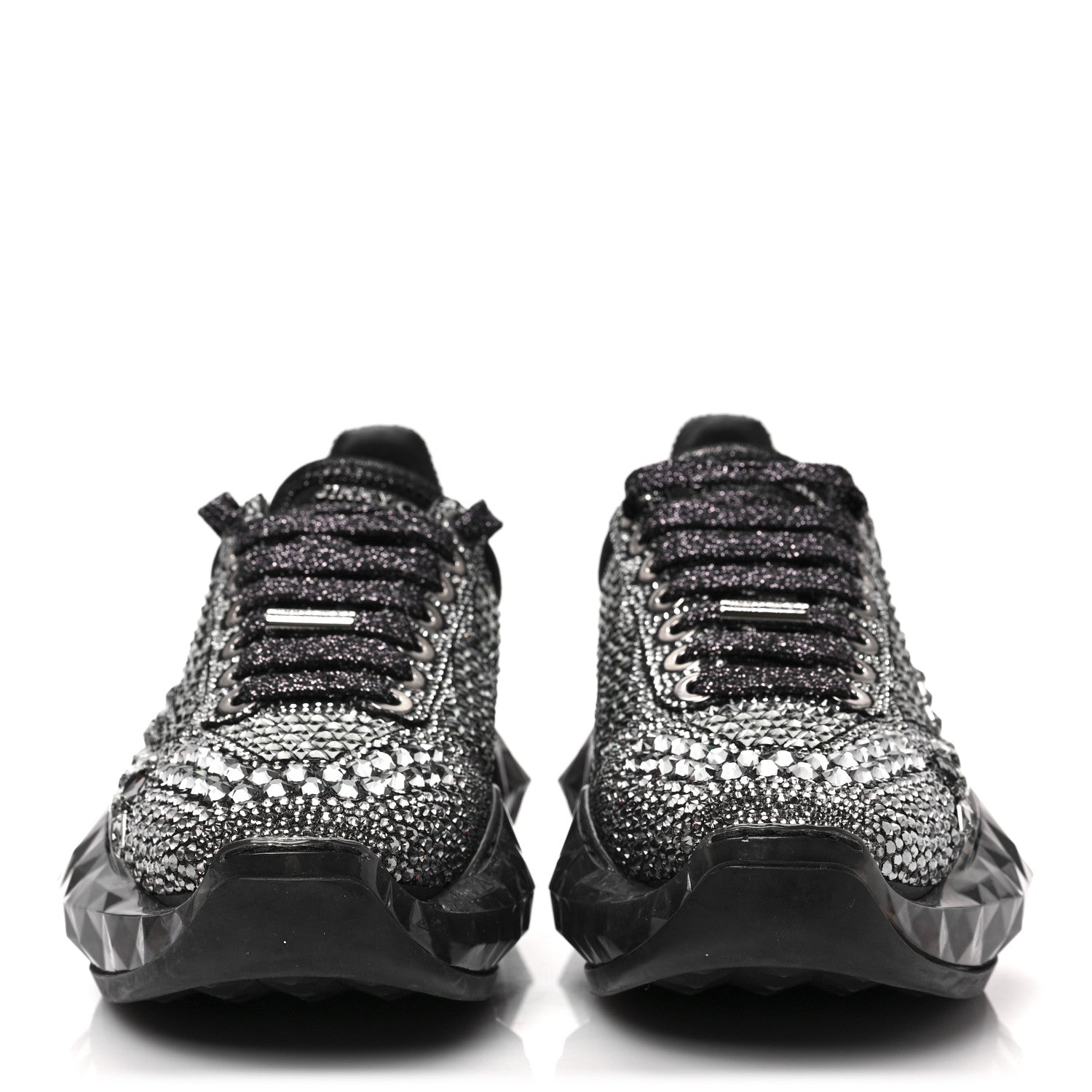 Jimmy Choo Crystal Womens Diamond F Low Top Sneaker 36.5 Black 2 of 8