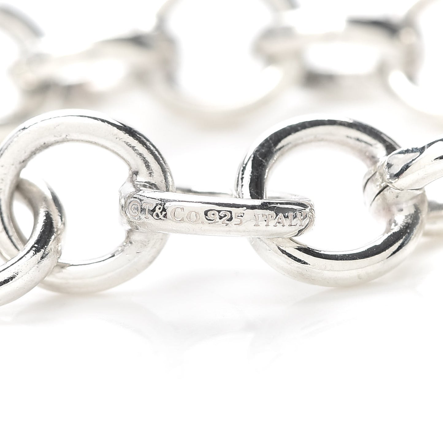 Sterling Silver Oval Clasping Link Bracelet