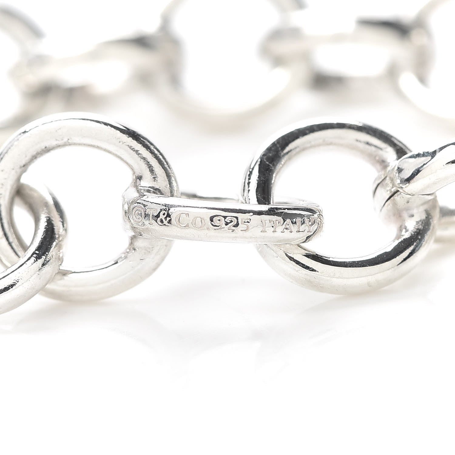 Tiffany Sterling Silver Oval Clasping Link Bracelet 4 of 4