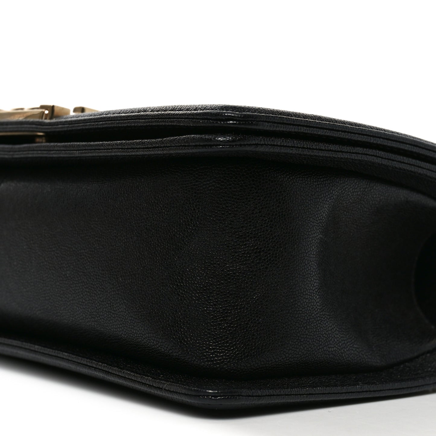 Lambskin Chevron Quilted Medium Boy Flap Black