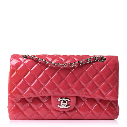 Chanel Patent Quilted Medium Double Flap Pink 1 of 9