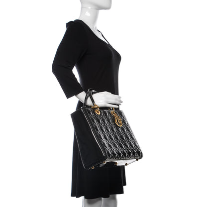 Christian Dior Patent Cannage Large Lady Dior Black 2 of 10