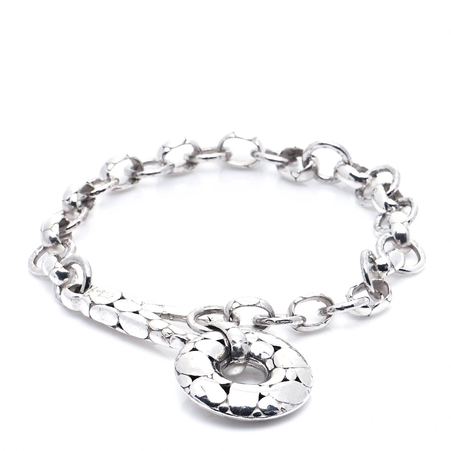 John Hardy Sterling Silver Kali Pebbled Charm Bracelet 3 of 5