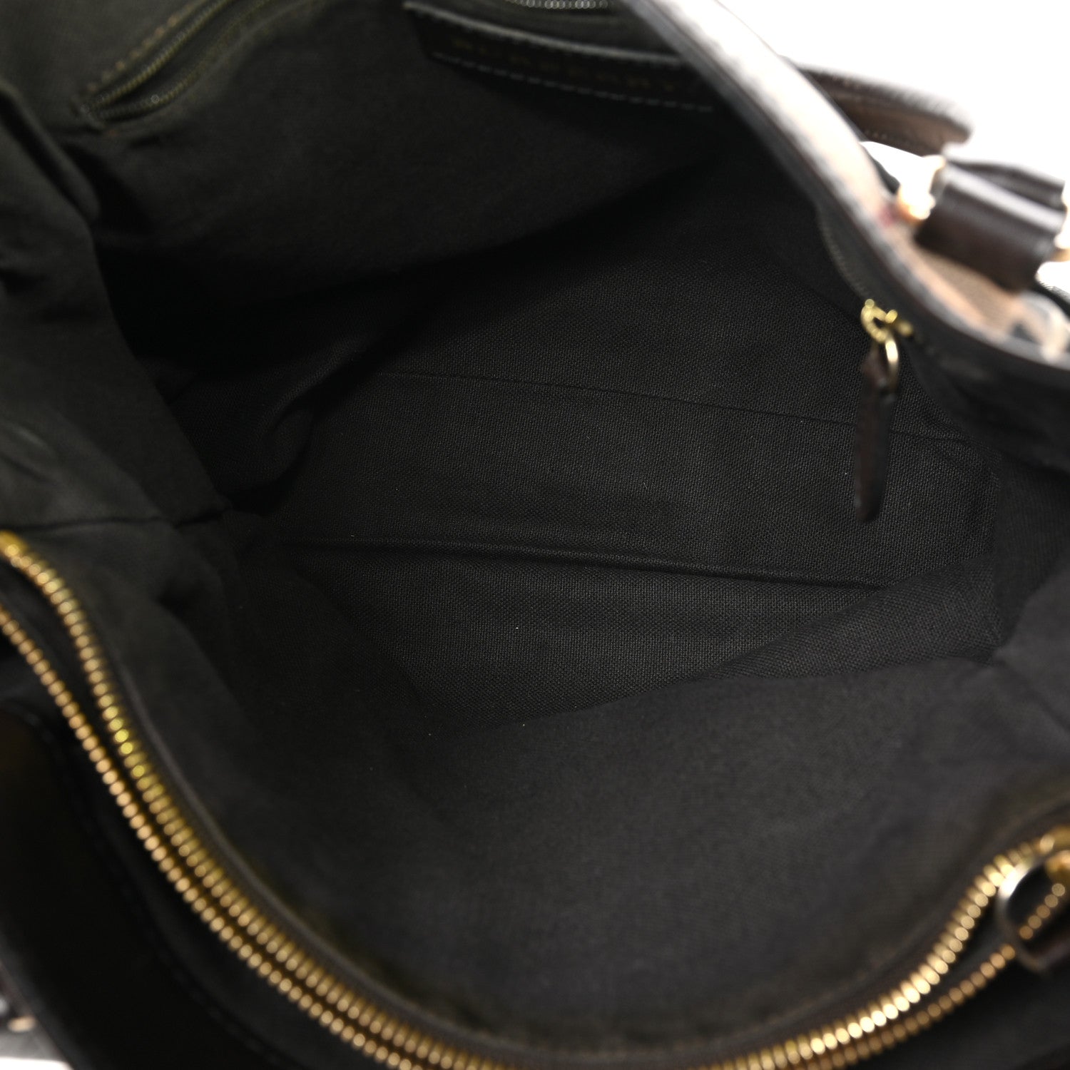 Burberry Haymarket Check Medium Golderton Tote Chocolate 5 of 11