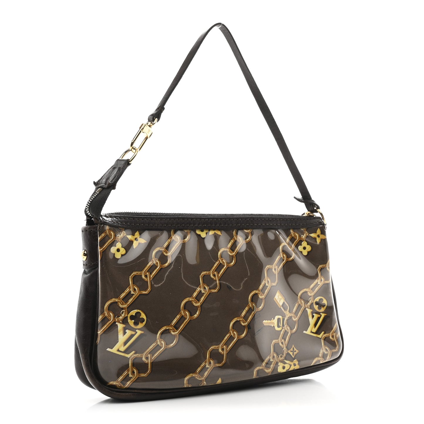 Monogram Charms Pochette Accessories Brown