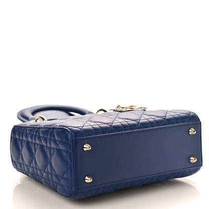 Christian Dior Lambskin Cannage Small My ABCDior Lady Dior Blue Royale 4 of 12