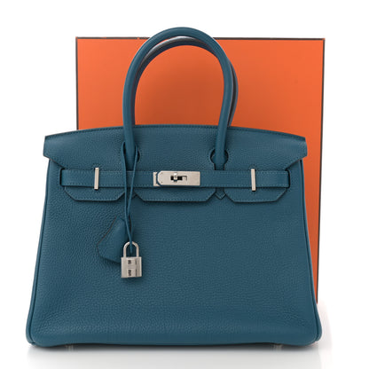 Hermes Togo Birkin 30 Bleu De Galice 11 of 11