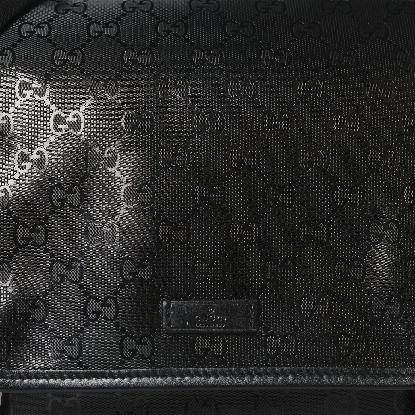 Imprime Monogram Medium Double Buckle Flap Messenger Bag Black