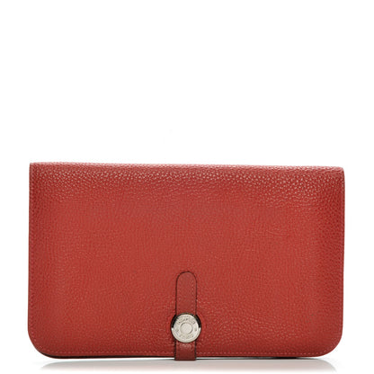 Hermes Togo Dogon Duo Wallet Vermillion 1 of 8
