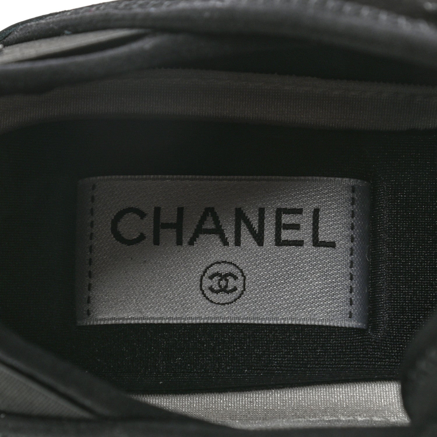 Chanel Velvet Calfskin Mixed Fibers CC Sneakers 37 Black 7 of 8