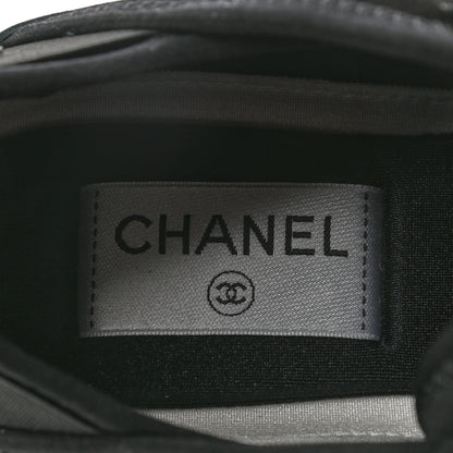 Chanel Velvet Calfskin Mixed Fibers CC Sneakers 37 Black 7 of 8