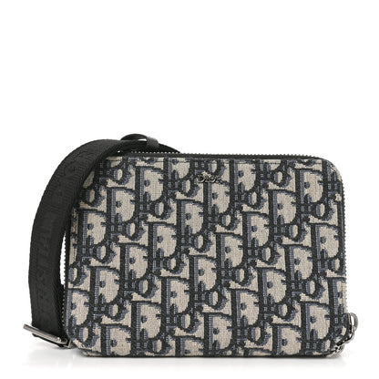 Christian Dior Oblique Pouch Navy Blue 1 of 9