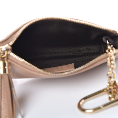 Gucci Pebbled Calfskin Soho Key Case Camelia 5 of 9
