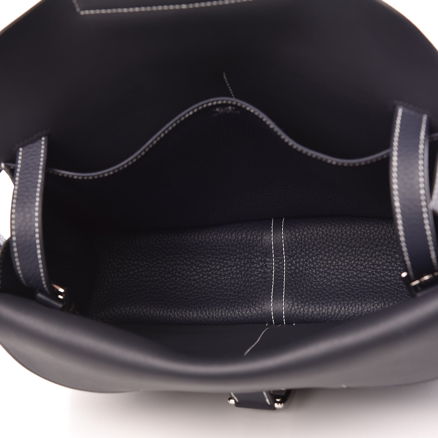 Hermes Taurillon Clemence Halzan 31 GM Bleu Nuit 6 of 16