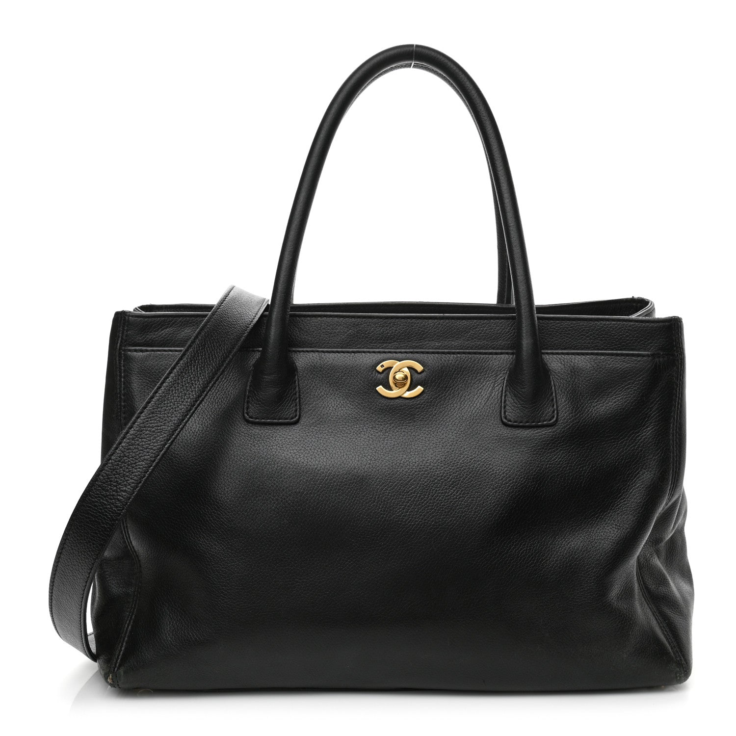 Chanel Calfskin Cerf Executive Shopper Tote Black 1 of 15