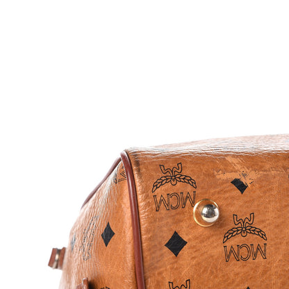MCM Visetos Boston Bag Cognac 14 of 23