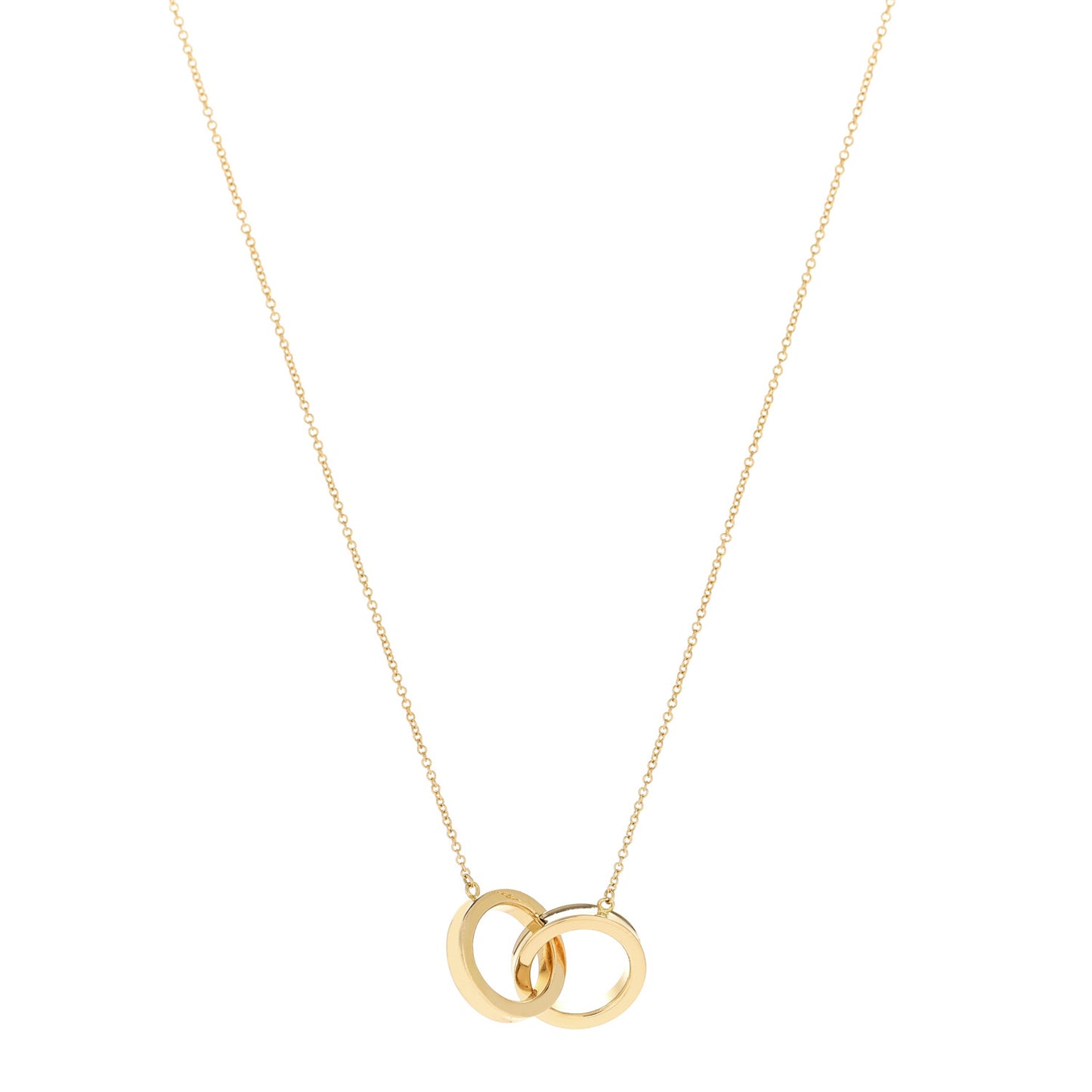 18K Yellow Gold 1837 Interlocking Circles Pendant Necklace