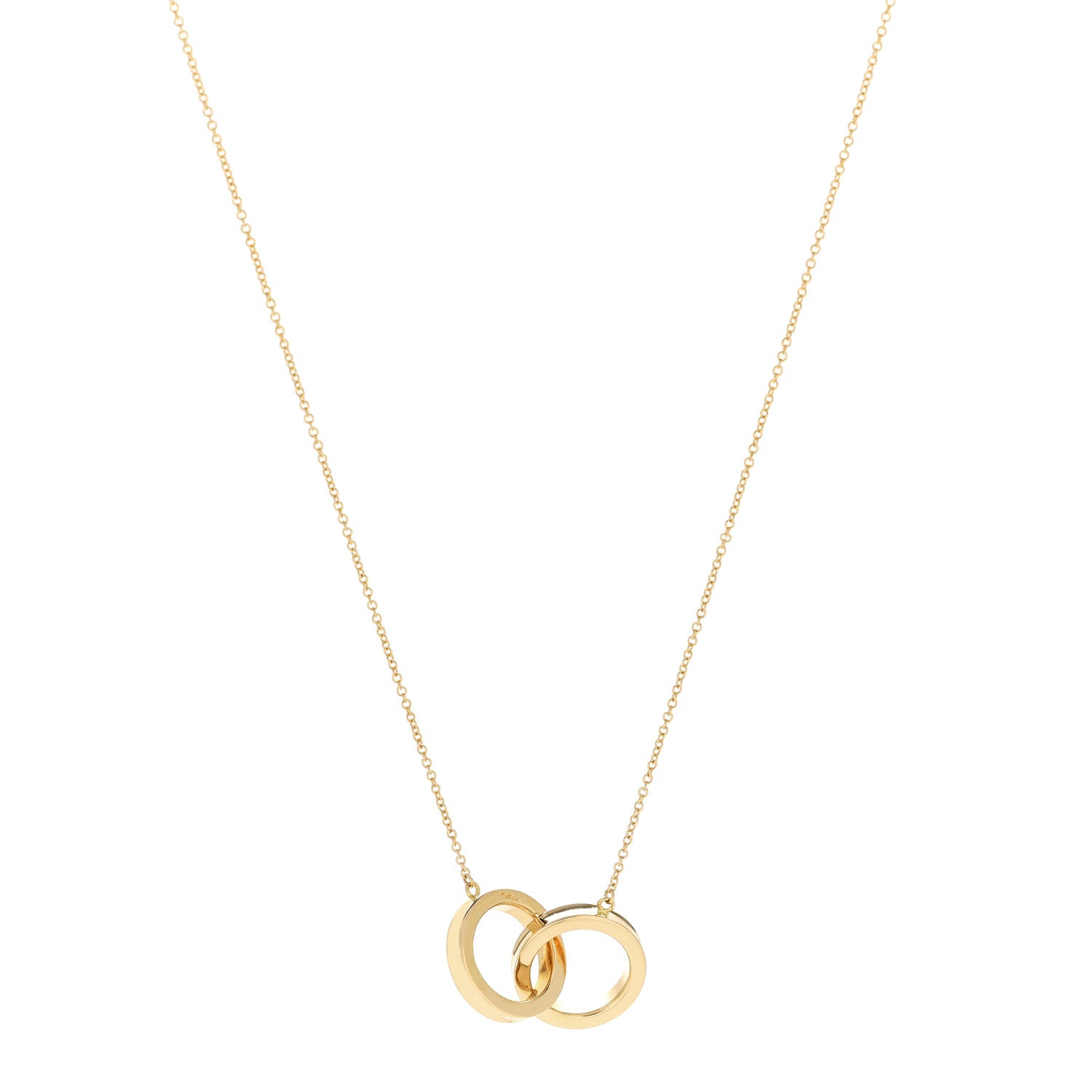 Tiffany 18K Yellow Gold 1837 Interlocking Circles Pendant Necklace 1 of 6