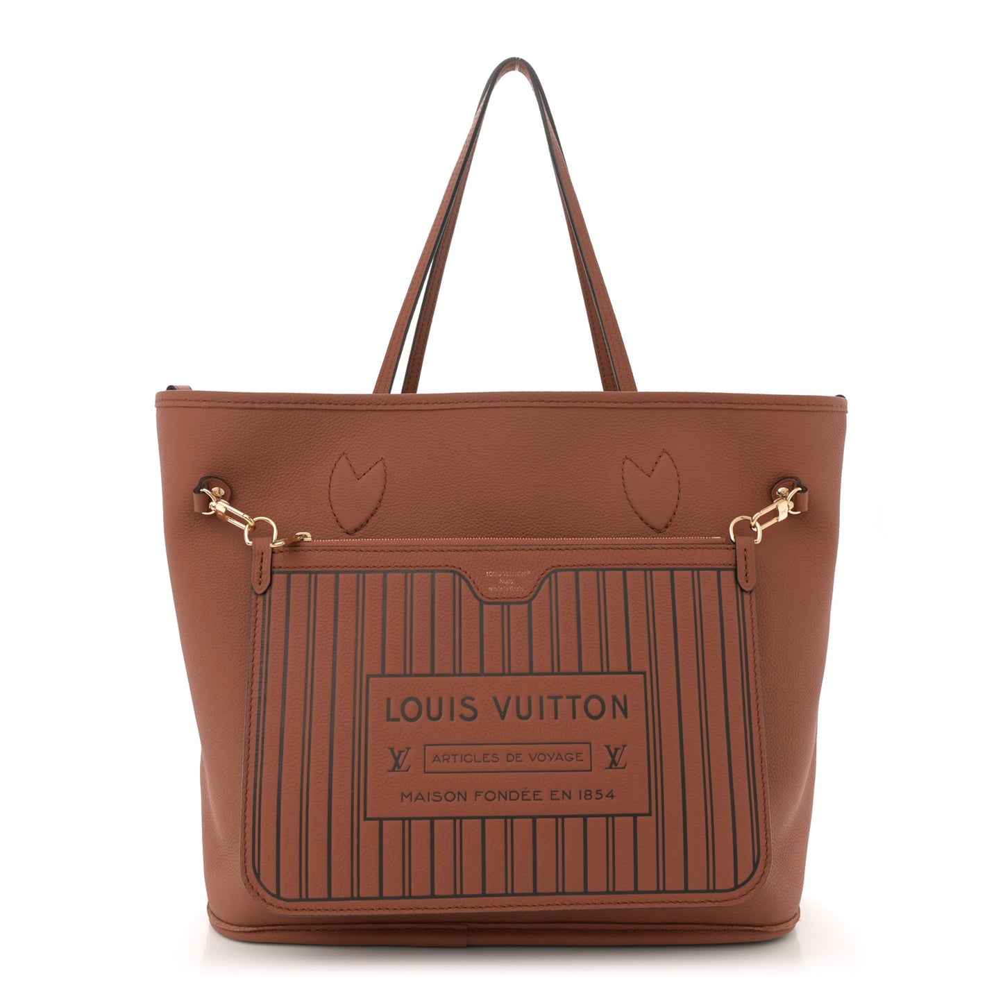 Monogram Calfskin Neo Neverfull Inside Out MM Tan