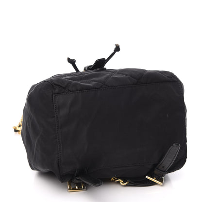 Prada Tessuto Nylon Vela Quilted Chain Backpack Black 3 of 9