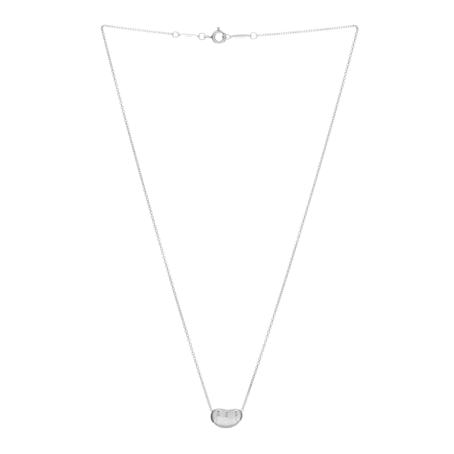 Sterling Silver 9mm Elsa Peretti Bean Pendant Necklace