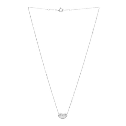 Tiffany Sterling Silver 9mm Elsa Peretti Bean Pendant Necklace 2 of 4