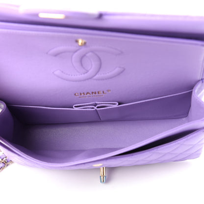 Chanel Caviar Quilted Medium Double Flap Purple 5 of 11